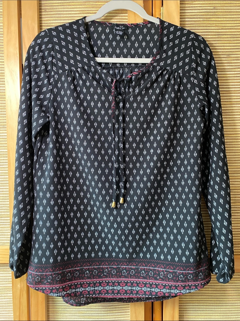 rue 21 Peasant Popover Blouse Sz S
